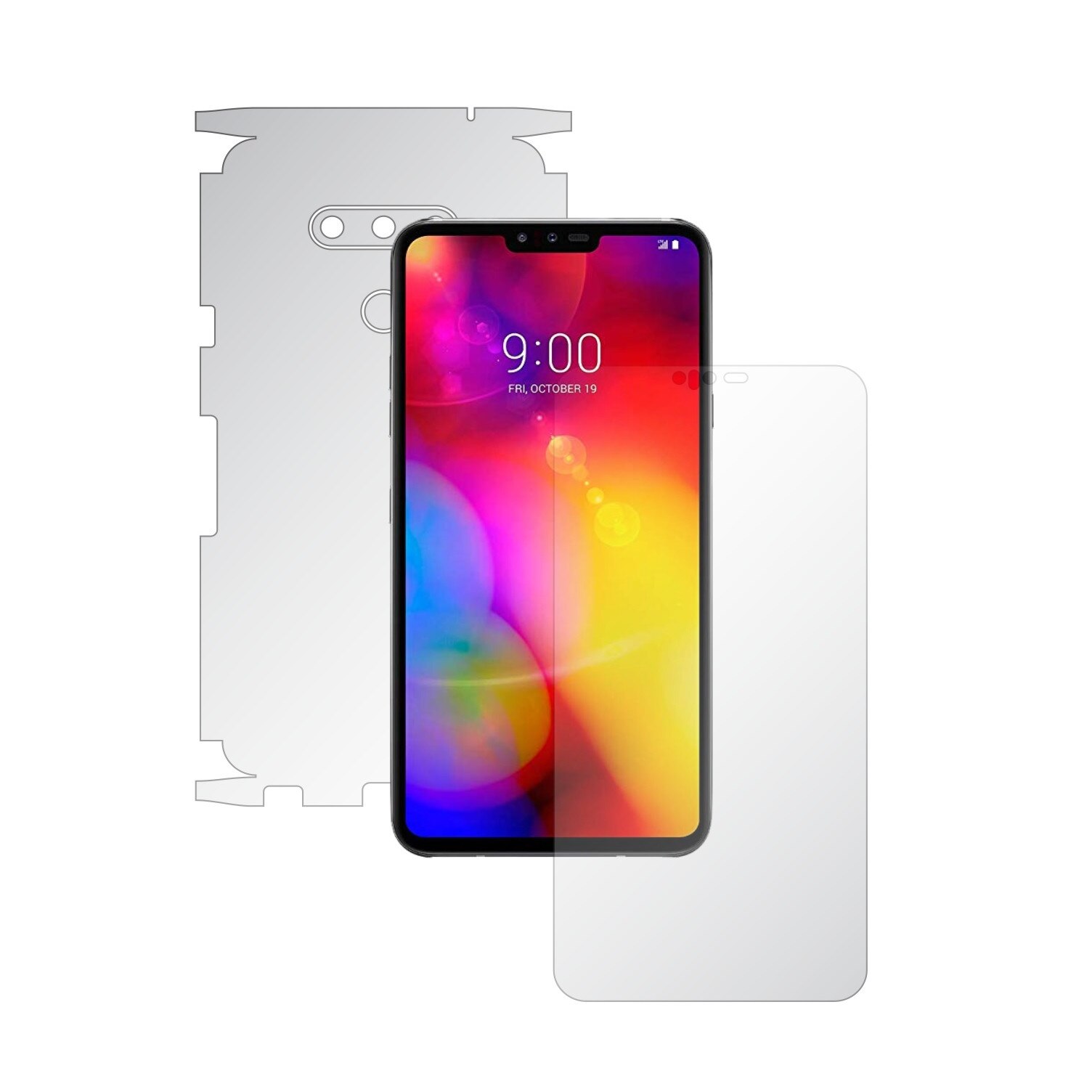 Folie Full Body Invisible Skinz HD pentru LG V40 ThinQ - Folie Protectie Siliconica Ultra-Clear cu taiere 360 Cut pentru Ecran, Carcasa Spate si Laterale, Skin Adeziv Transparent, Edge to Edge Cover