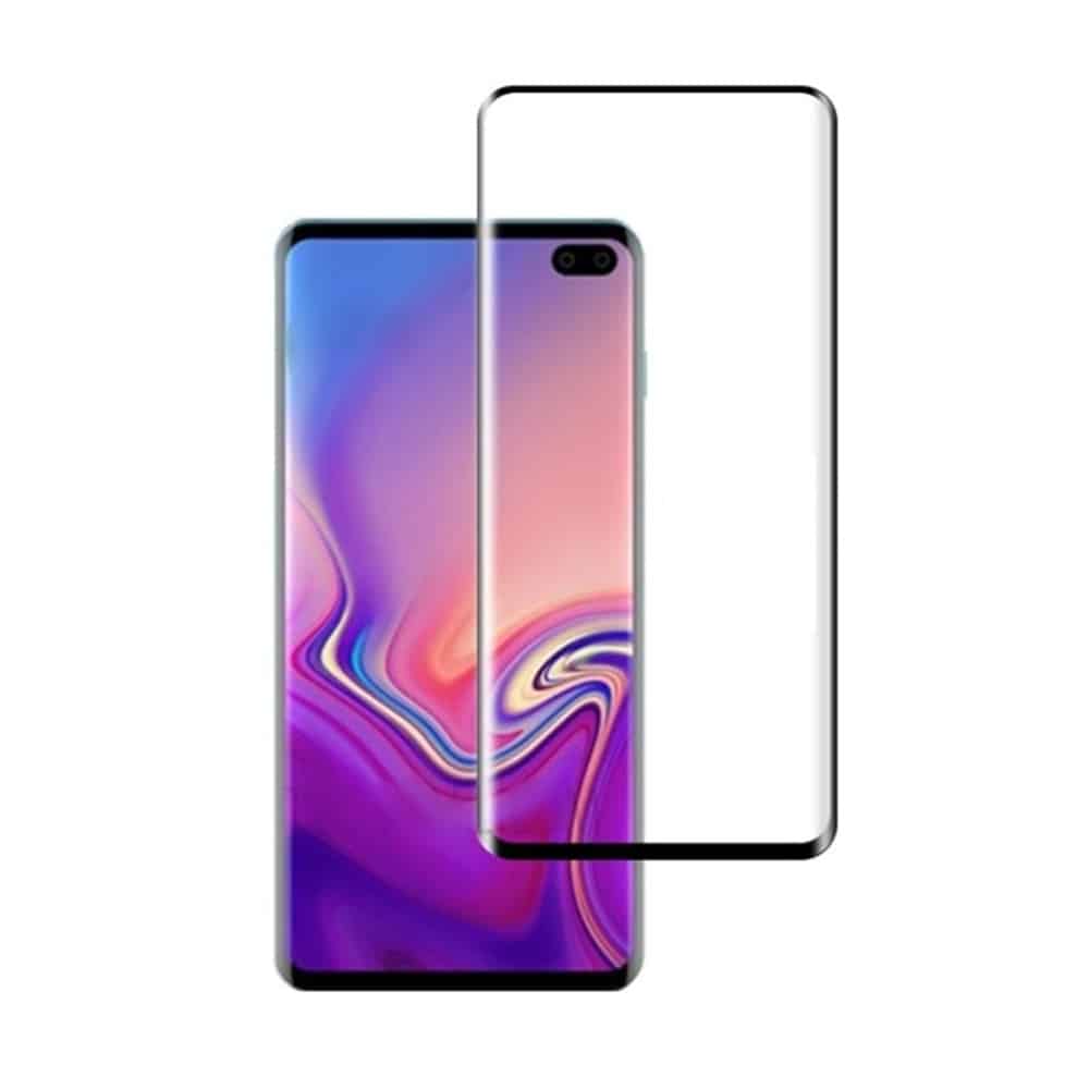 Folie de Sticla Samsung Galaxy S10 Plus - Acoperire full (case-friendly), Margini curbate