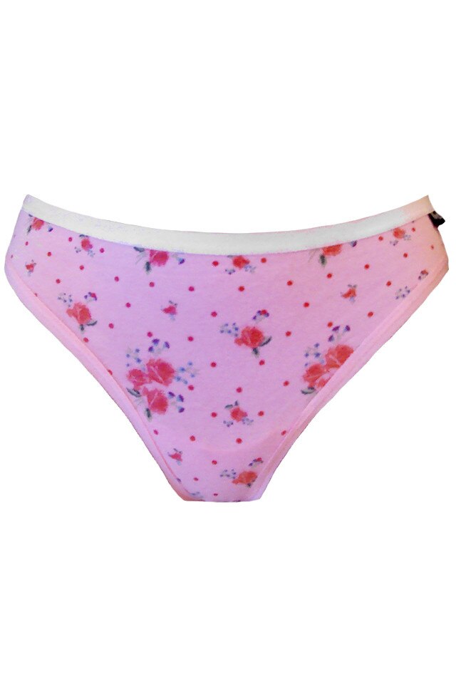 Chilot tanga Keds dama, roz cu imprimeu floral, marimea S