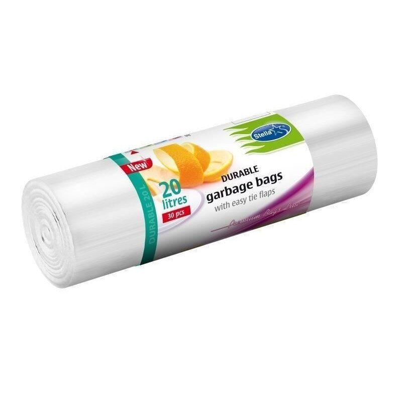 Saci menajeri, Stella, Ultrarezistenti,20 litri,30 bucati HDLD Alb