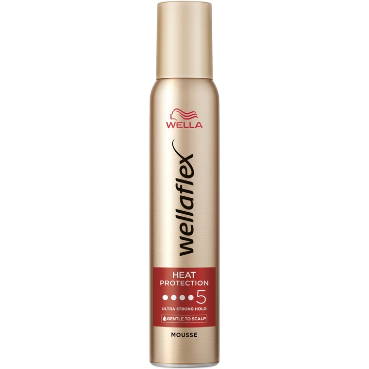 Пяна за коса Wellaflex Heat Protection Ultra Strong, 200 мл