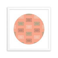 tablou cu rama de lemn alba muzica casete vintage pattern arta inramata art prints decoratiuni 30 x 30 cm imagen 37_0_
0