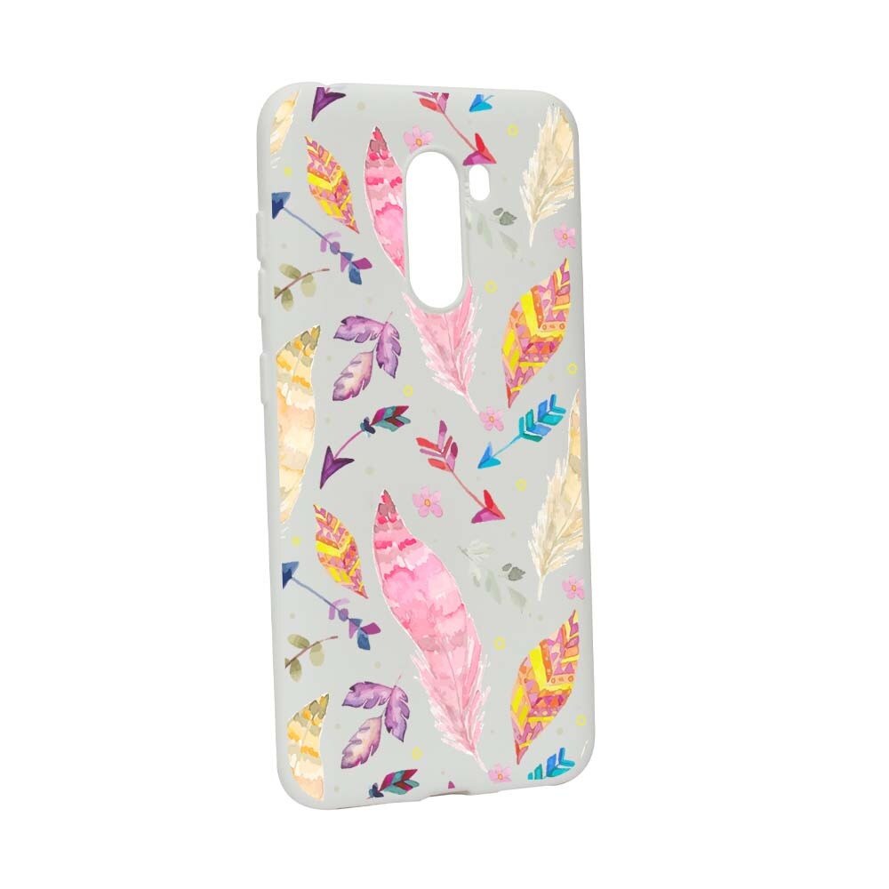 Husa Xiaomi PocoPhone F1, Silicon, Happy Feathers W68