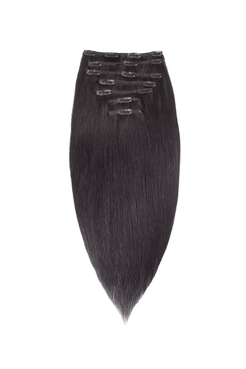 Extensii Par Natural Clip-On Amora Negru Natural 40 cm