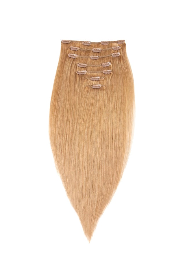 Extensii Par Natural CLIP ON Platinum Blond Inchis 45 cm