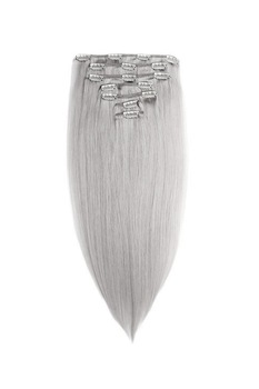 Extensii Par Natural Clip-On DE LUX Silver Gray 45 cm Extensii Par Natural Clip-On DE LUX Silver Gray 45 cm