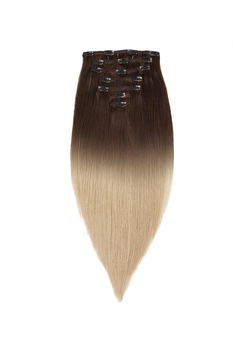 Extensii Par Natural Clip-On Amora Ombre Saten/ Blond Platinat 40 cm Extensii Par Natural Clip-On Amora Ombre Saten/ Blond Platinat 40 cm