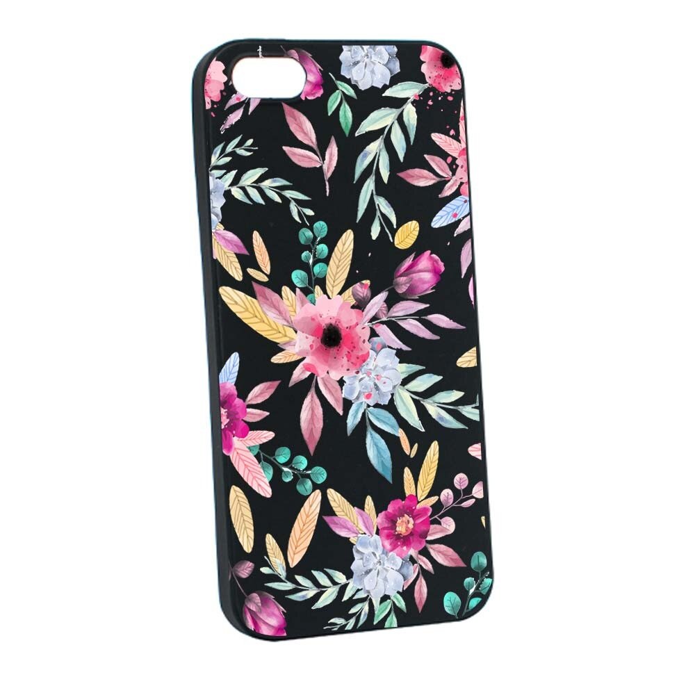 Husa Apple iPhone SE / 5S / 5, Silicon, Happy Flowers B69