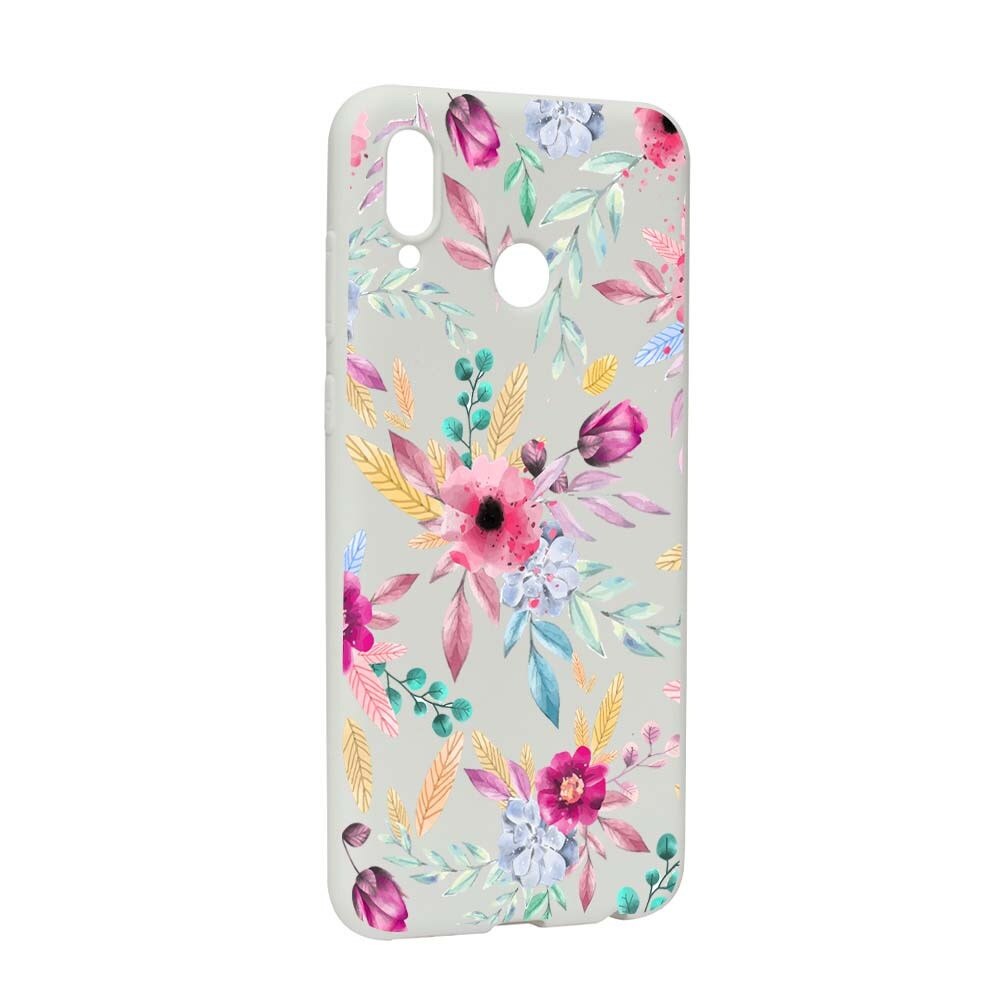 Husa Huawei Honor Play, Silicon, Happy Flowers W69