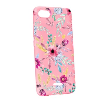 Husa Xiaomi Redmi 6A, Silicon, Happy Flowers P69 Husa Xiaomi Redmi 6A, Silicon, Happy Flowers P69