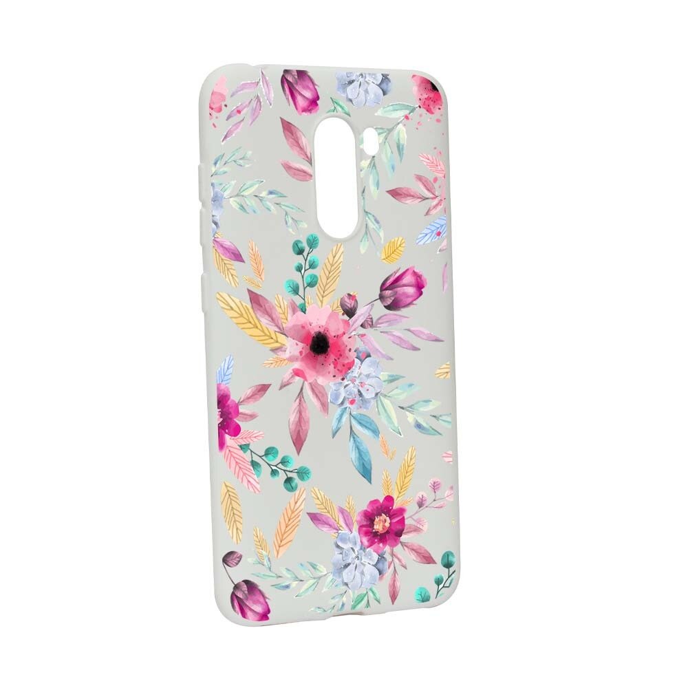 Husa Xiaomi PocoPhone F1, Silicon, Happy Flowers W69