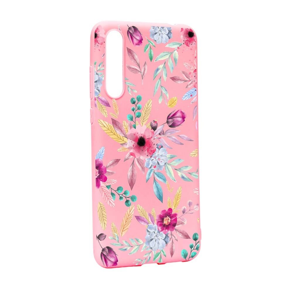 Husa Huawei P20, Silicon, Happy Flowers P69