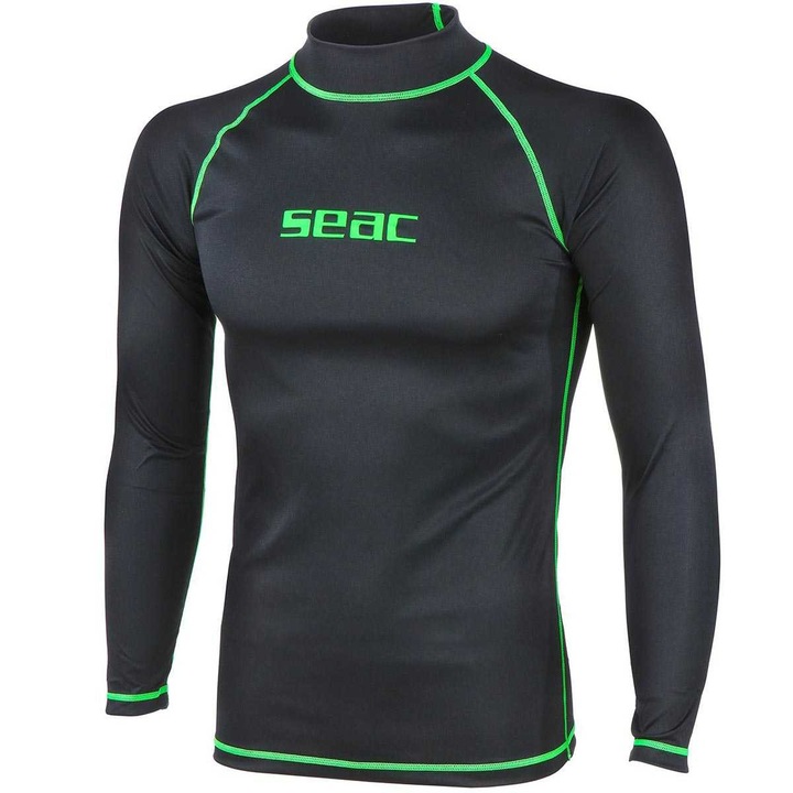 Тениска с дълъг ръкав Seac T-SUN, Мъжка, Черен, 3XL