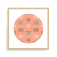 tablou cu rama de lemn natur muzica casete vintage pattern arta inramata art prints decoratiuni 30 x 30 cm imagen 38_0_
0