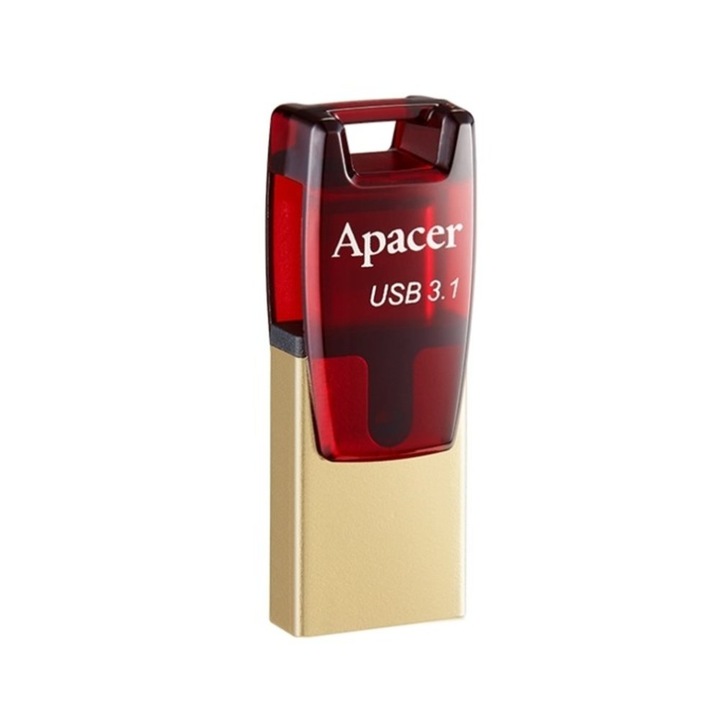 32GB USB Flash Drive, Apacer AH180, USB 3.1/Type-C, OTG
