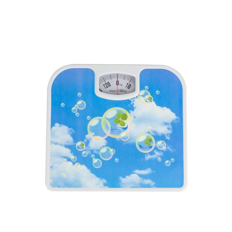 Cantar de baie mecanic, Grunberg , 130 kg, Platforma cauciucata - BS04 Albastru