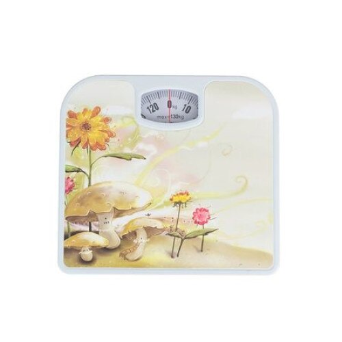 Cantar de baie mecanic, Grunberg , 130 kg, Platforma cauciucata - BS04 Multicolor