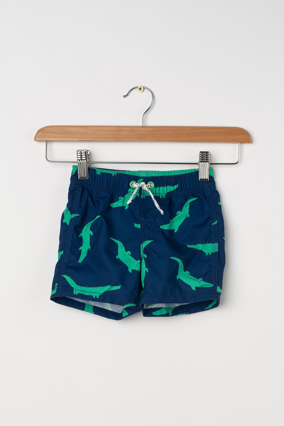 GAP, Pantaloni scurti de baie cu imprimeu, Albastru inchis/Verde, 50-60 CM