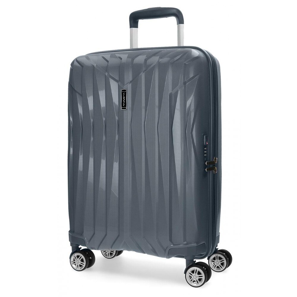 Troler polipropilena 55 cm 4 roti gri Movom Fuji