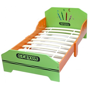 Pat cu cadru din lemn Green Crayon Pat cu cadru din lemn Green Crayon