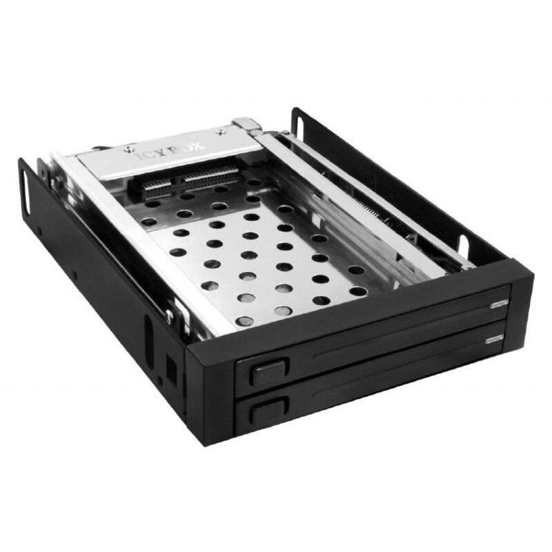 Carcasa mobila pentru 2x 2,5'' sau HDD 3,5''SSD , Raidsonic , IcyBox , Sata , negru