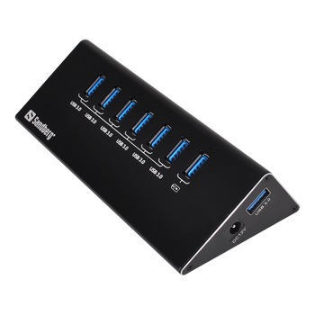 Sandberg USB 3.0 Hub 6+1 porturi Sandberg USB 3.0 Hub 6+1 porturi