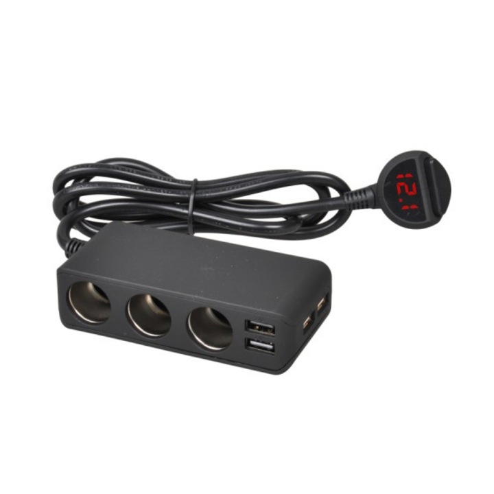 Automax szorzó, 4 x USB-vel, fekete