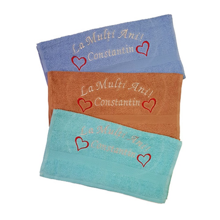 Prosoape Special, La Multi Ani, Constantin, Prosop, Bumbac, 45 cm x 85 cm