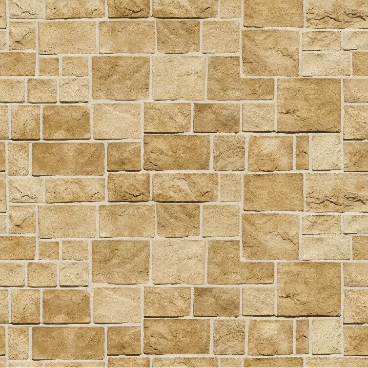 Fototapet de perete autoadeziv si lavabil Zid piatra dreptunghiulara crem 270 x 200 cm