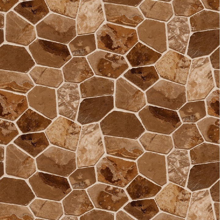 Fototapet Zid piatra romb maro 300 x 200 cm