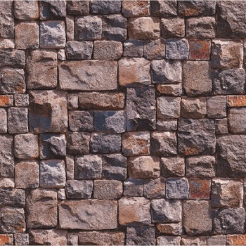 Fototapet Zid piatra patrat maro si gri (270 x 255 cm) Fototapet Zid piatra patrat maro si gri (270 x 255 cm)