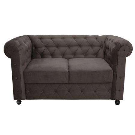 Canapea Kring Chesterfield, 160x84x80 , culoare capucino