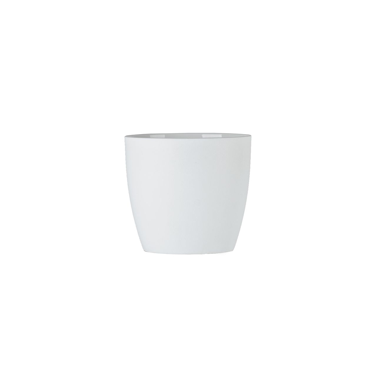 Ghiveci Aga Mat diametru 20 cm, alb mat