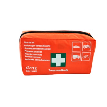 Trusa medicala de prim ajutor, in conformitate cu DIN 13164, in borseta imprermeabila, portocalie, de dimensiuni reduse, valabilitate pana in 2024 Trusa medicala de prim ajutor, in conformitate cu DIN 13164, in borseta imprermeabila, portocalie, de dimensiuni reduse, valabilitate pana in 2024