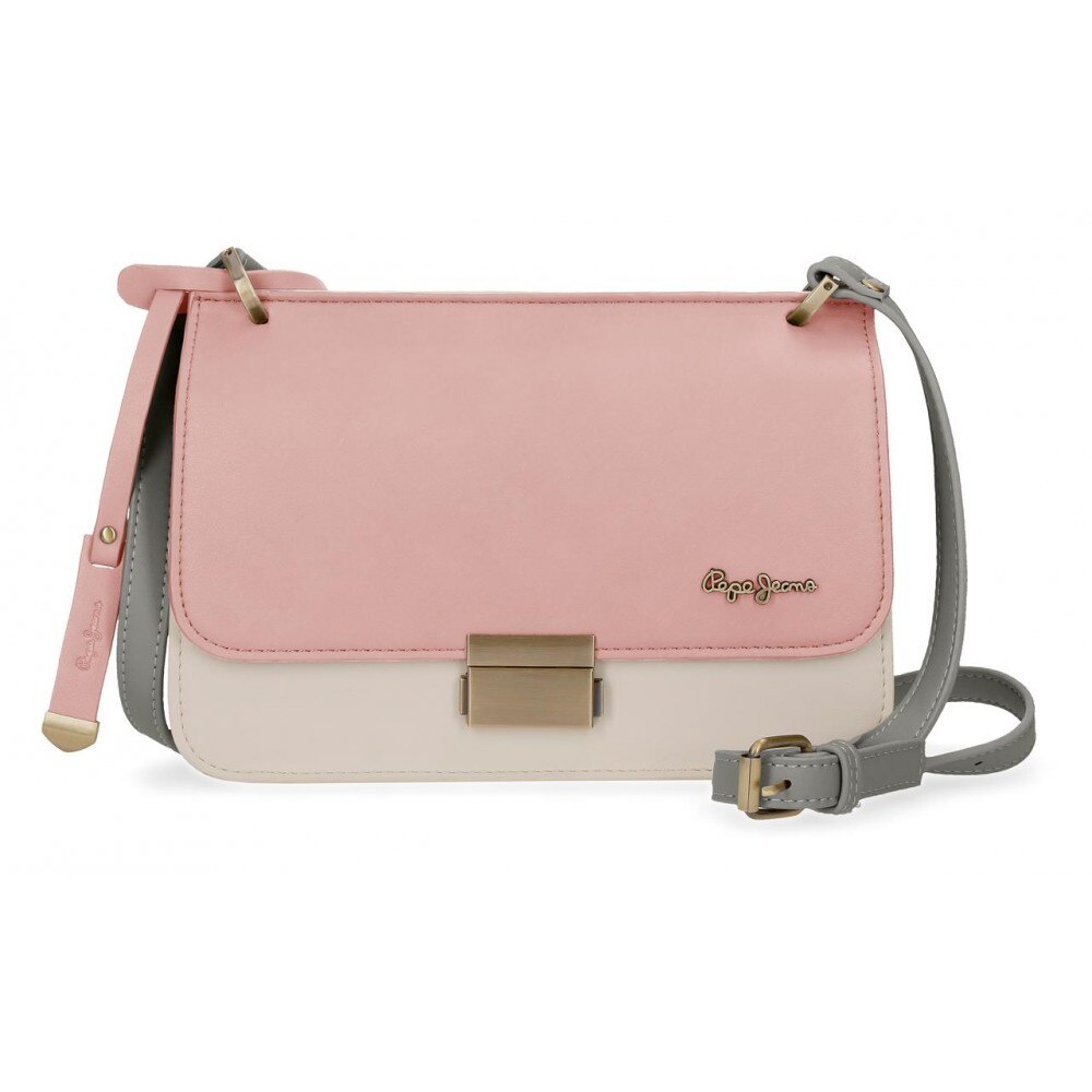 Geanta umar cu clapa 24 cm Pepe Jeans Mona roz