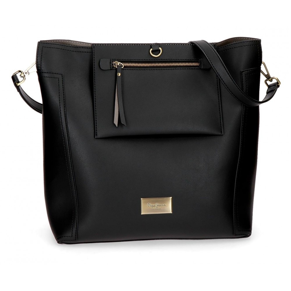 Geanta shopping 35 cm Pepe Jeans Angelica negru