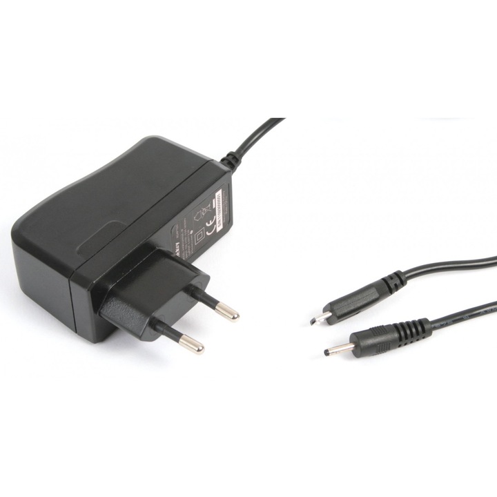 Incarcator Tableta 2 TIPS MICRO USB & 2,5MM Negru