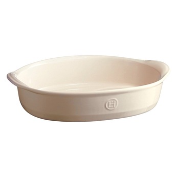 Tava ceramica ovala 35 x 22,5 cm/2,3 l, crem - Emile Henry Tava ceramica ovala 35 x 22,5 cm/2,3 l, crem - Emile Henry
