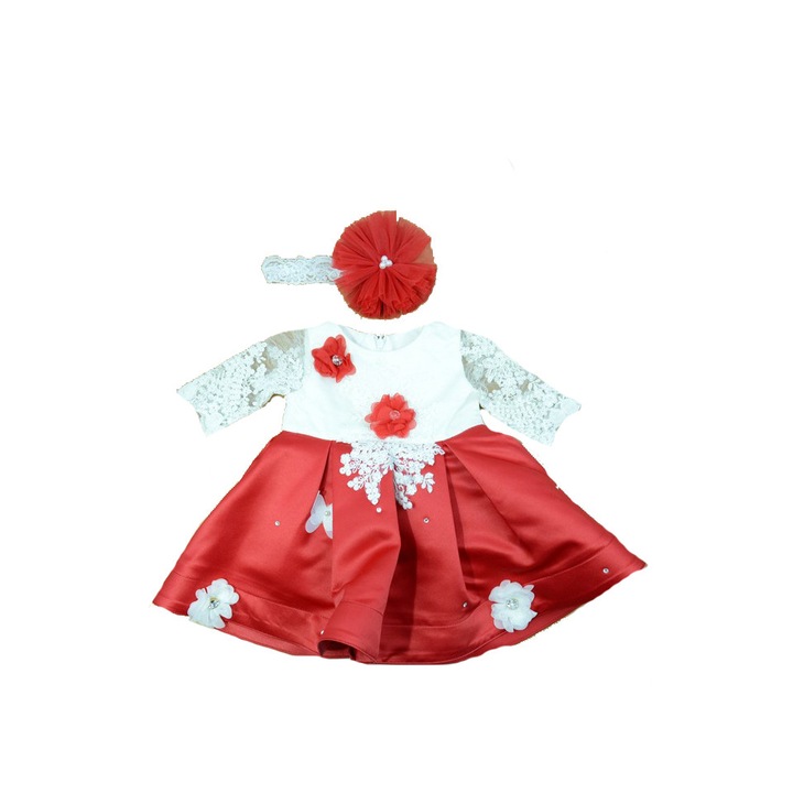 Elegáns ruha lányoknak Colibri 1102, Piros, 0-3 hónapos korig