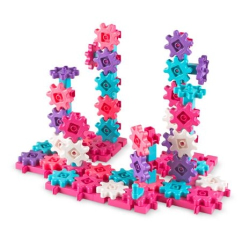 Set de constructie 100 piese ! Gears ! Gears ! Pink Building Set!