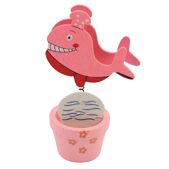 Suport poza cu clema Balena Luli, roz Suport poza cu clema Balena Luli, roz