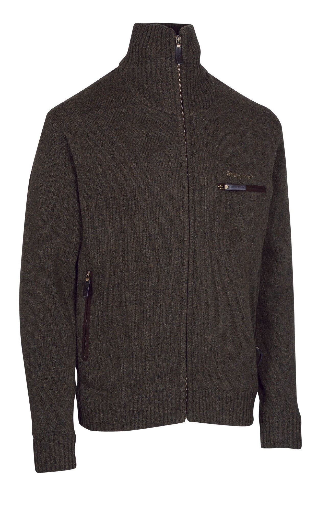 Pulover DeerHunter Kendal Knit Cardigan, Dark Elm, Kaki inchis, 2XL