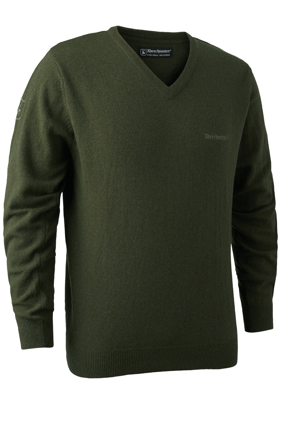 Pulover DeerHunter Brighton V-neck, Dark Elm, Verde