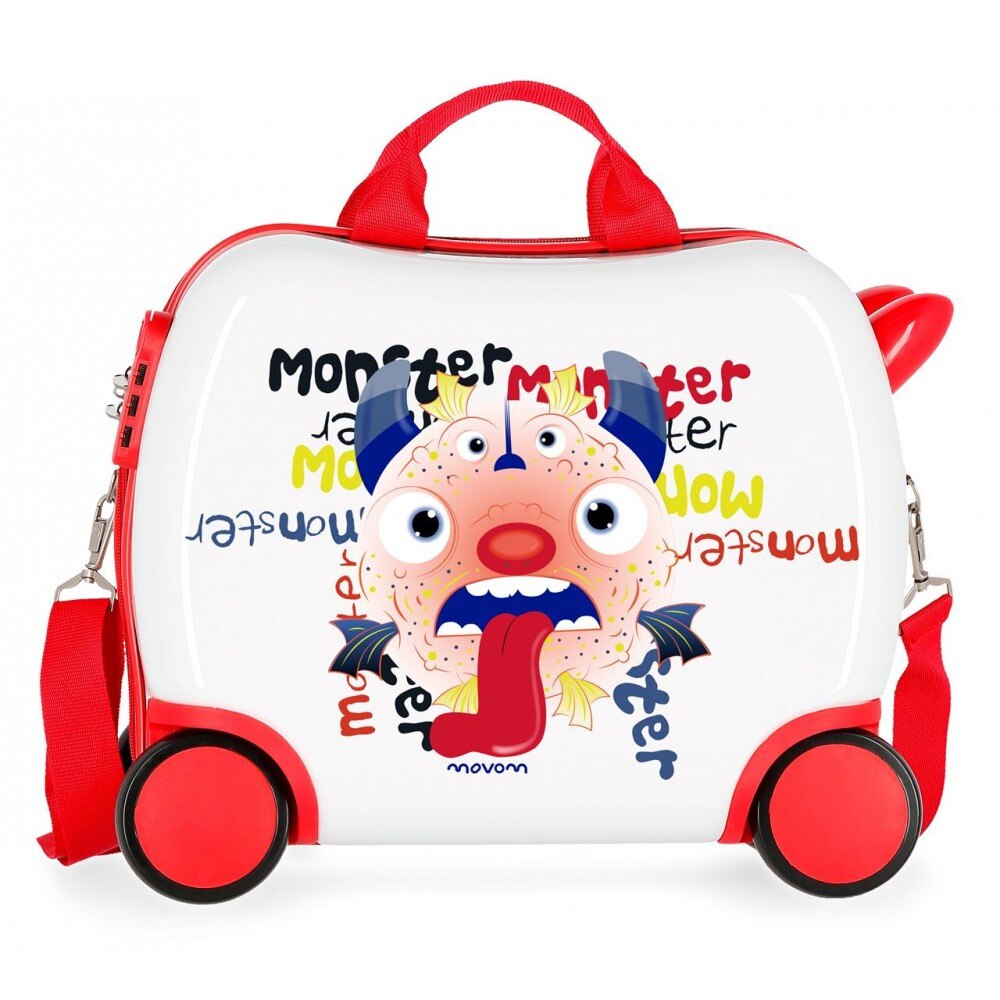 Geanta gradinita ABS 41 cm 4 roti Movom Monster