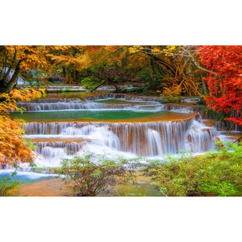 Fototapet din autocolant de perete Cascada in trepte 200 x 135 cm Fototapet din autocolant de perete Cascada in trepte 200 x 135 cm