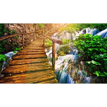 Fototapet Podet peste cascada 300 x 200 cm Fototapet Podet peste cascada 300 x 200 cm