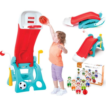 Fisher Price 6w1 Plac Zabaw Koszykowka Zjezdzalnia Kup Online