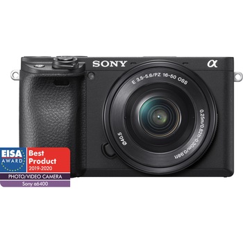 Aparat foto Mirrorless Sony Alpha A6400 LB, 24.2 MP, APS-C, E-mount, 4K HDR, 4D Focus, Time-lapse, ISO 100-32000, Negru + Obiectiv SELP1650 16-50 mm Aparat foto Mirrorless Sony Alpha A6400 LB, 24.2 MP, APS-C, E-mount, 4K HDR, 4D Focus, Time-lapse, ISO 100-32000, Negru + Obiectiv SELP1650 16-50 mm