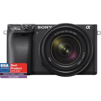 Aparat foto Mirrorless Sony Alpha A6400 MB, 24.2 MP, APS-C, E-mount, 4K HDR, 4D Focus, Time-lapse, ISO 100-32000, Negru + Obiectiv SEL18135 18-135 mm Aparat foto Mirrorless Sony Alpha A6400 MB, 24.2 MP, APS-C, E-mount, 4K HDR, 4D Focus, Time-lapse, ISO 100-32000, Negru + Obiectiv SEL18135 18-135 mm