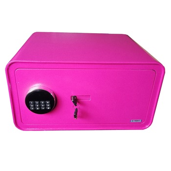 Seif din otel cu inchidere electronica + cheie Planet Safe HT-23ELDR, 230x430x350 mm, roz Seif din otel cu inchidere electronica + cheie Planet Safe HT-23ELDR, 230x430x350 mm, roz